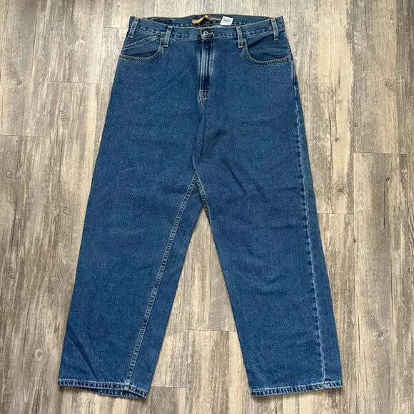 Vintage Levi's Silver Tab Baggy Denim Jeans Size 36X32 Skater Y2K - Picture 3 of 4